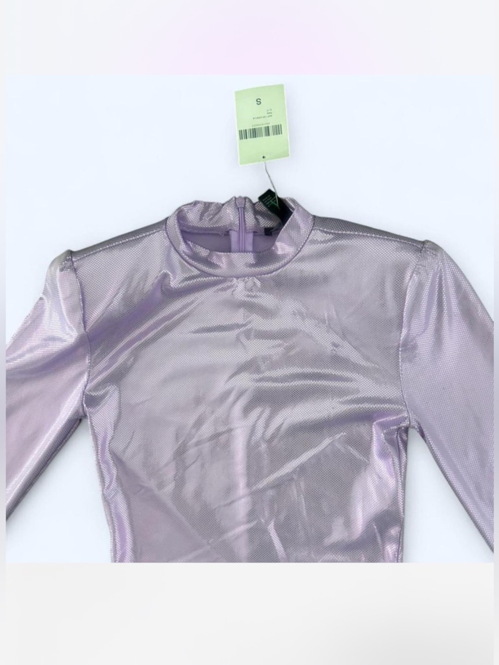 Forever 21 Lavender Metallic Long Sleeve Top